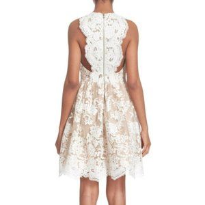 Alice and Olivia White Cream Lace Dress, Size 4